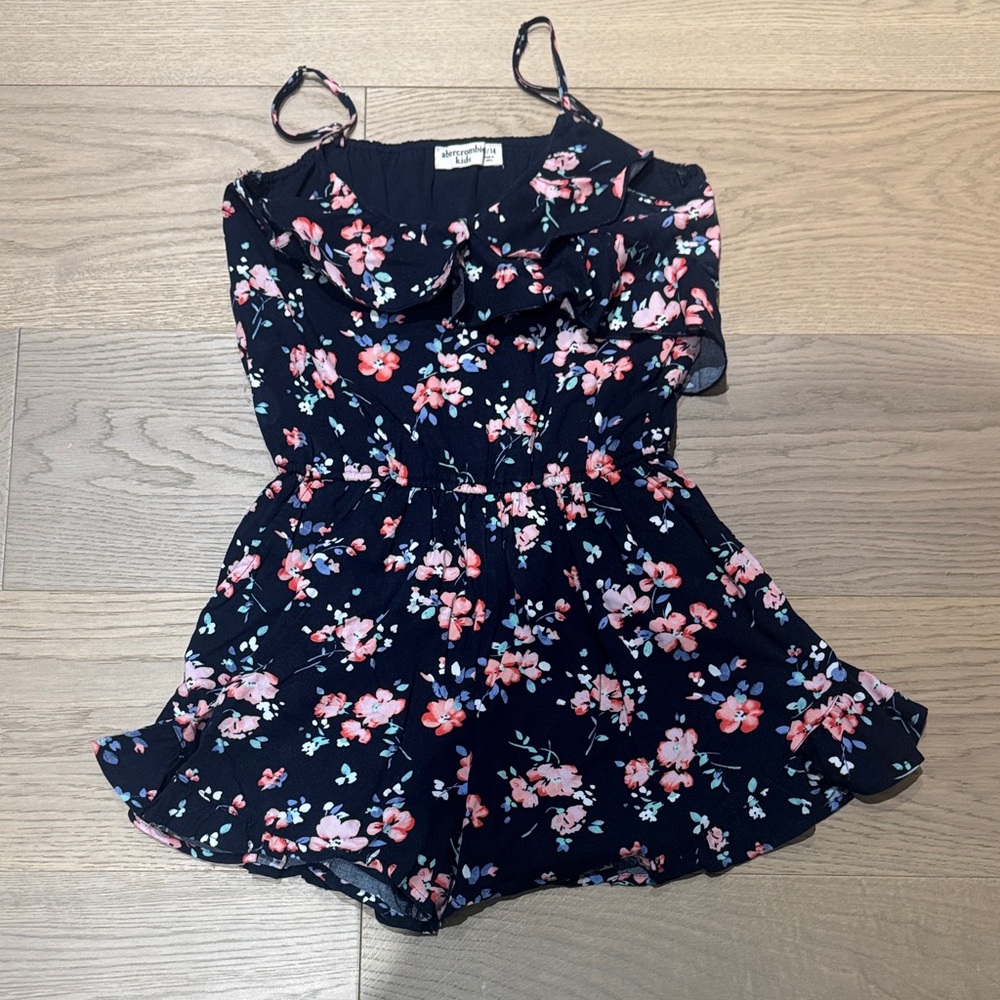 Abercrombie Kids Dark Blue Floral Romper